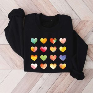 watercolor hearts valentine sweatshirt valentine graphic tee sweatshirt for women 3.jpeg