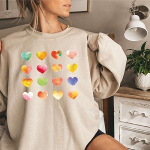 watercolor hearts valentine sweatshirt valentine graphic tee sweatshirt for women 4.jpeg