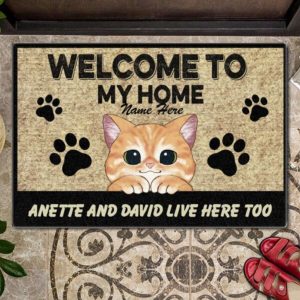 Welcome To My Home Personalized Cat…
