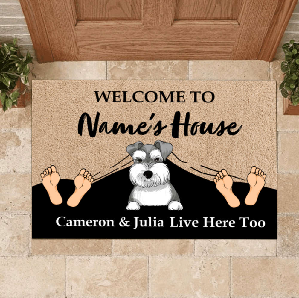 Personalized Dog Photo Welcome Mat, Custom Dog Doormat, For Dog Lover Gifts  - Furlidays