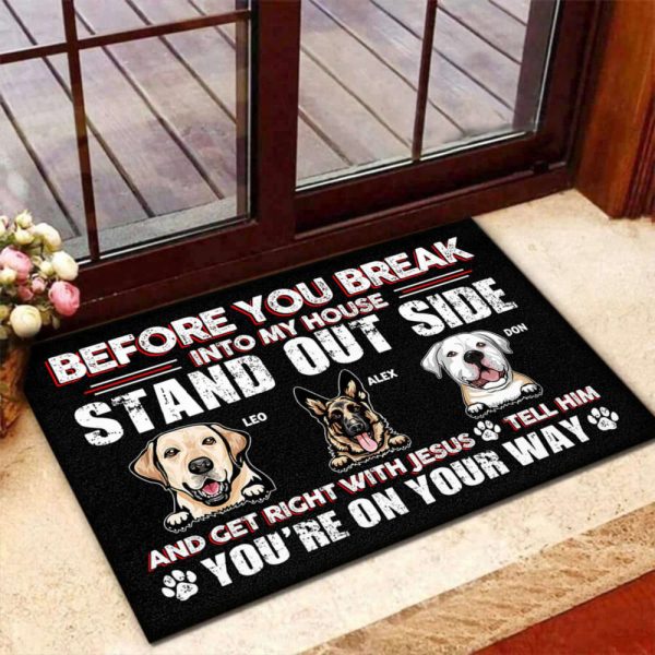 Welcome To The Pet Home – Funny Personalized Pet Decorative Mat, Doormat For Dog Lover