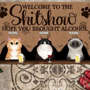 Welcome To The Shitshow Personalized Cat…