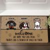 Welcome We Hope You Like Dogs There’s Like A Bunch Of Dogs In There Doormat For Dog Lover