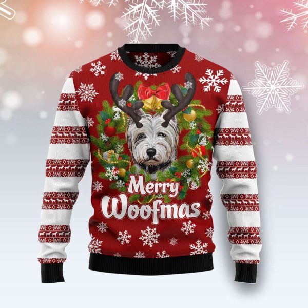 West Highland White Terrier Woofmas Ugly Christmas Sweater, Gift For Christmas