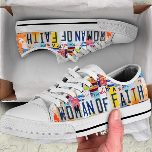 Women Of Faith Custom Shoes License Plate Low Top Shoes For Men And Women