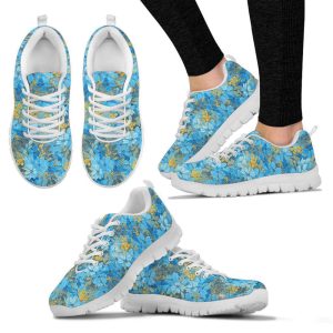 Women’s Blue Flower Sneakers, Birthday Gifts…