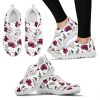 Women’s Floral Pattern White Sneakers, Women’s Shoes For Men And Women