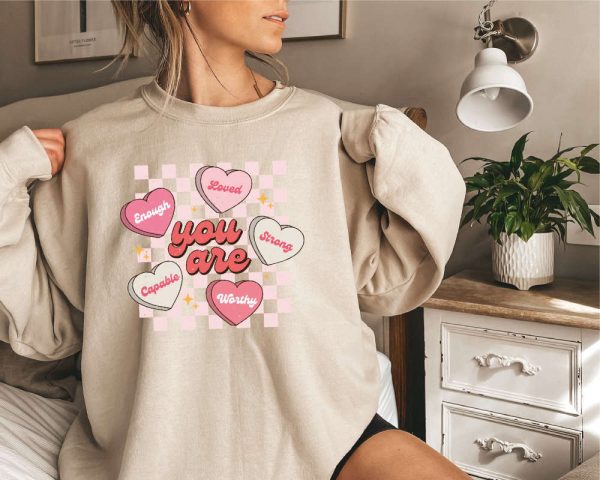 Womens Valentines Day Sweatshirt, Teacher Valentine Sweatshirt, Love Sweatshirt For Women