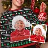 Xmas Dinosaur, Personalized Photo Kid’s Ugly Sweater, For Men And Women