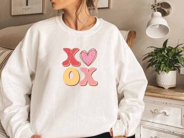 XOXO Sweatshirt, Valentine Sweatshirt, Vintage Sweatshirt, Sweatshirt For Couple