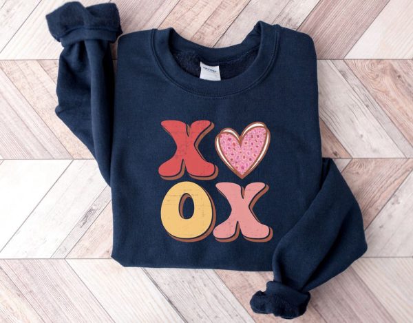 XOXO Sweatshirt, Valentine Sweatshirt, Vintage Sweatshirt, Sweatshirt For Couple