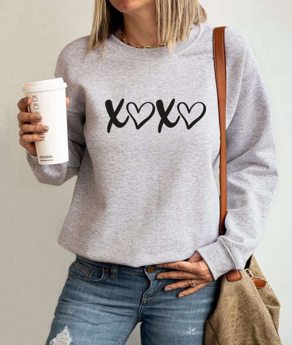 XOXO Sweatshirt, Valentines Sweater, Crewneck Sweatshirt, Gift For Women