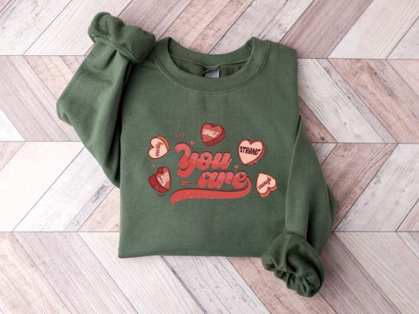 You Are Loved Sweatshirt, Valentine Sweatshirt, Couple Sweater, Sweatshirt For Women