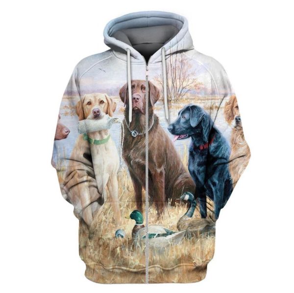 3D All Over Print Hunting Dog Hoodie, Best Gift For Men And Women