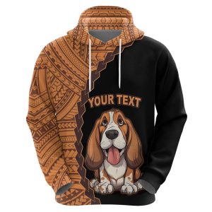 custom basset hound dog hoodie with polynesian tribal tattoo lt6 1.jpeg