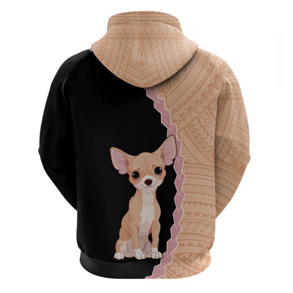 Custom Chihuahua Dog Hoodie With Polynesian For Men Women
