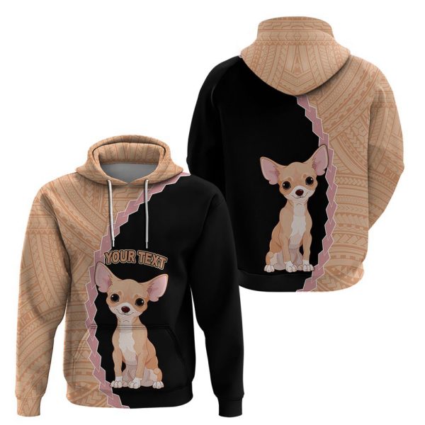 Custom Chihuahua Dog Hoodie With Polynesian For Men Women