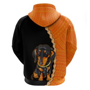 custom dachshund dog hoodie with polynesian for men women 1 1.jpeg