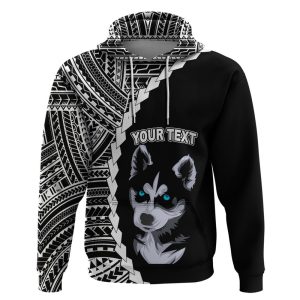 custom husky dog hoodie with polynesian for men women .jpeg
