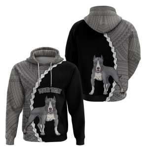 custom pitbull dog hoodie with polynesian tribal tattoo for men women 1.jpeg