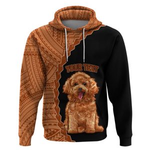 custom poodle dog hoodie with polynesian for men women .jpeg