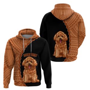 custom poodle dog hoodie with polynesian for men women 1 2.jpeg