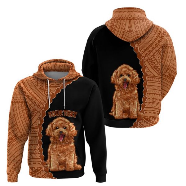 Custom Poodle Dog Hoodie With Polynesian For Men Women