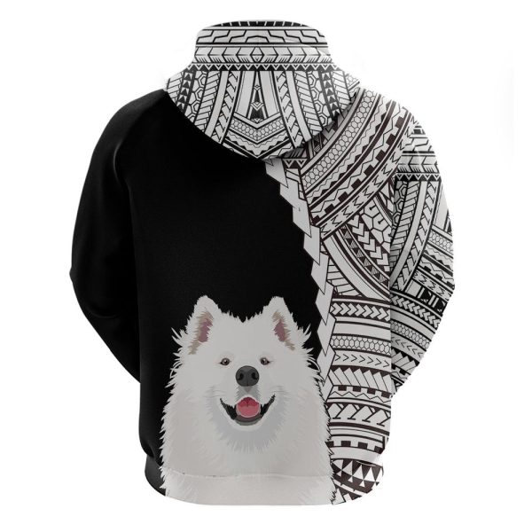 Custom Samoyed Dog Hoodie With Polynesian For Men Women