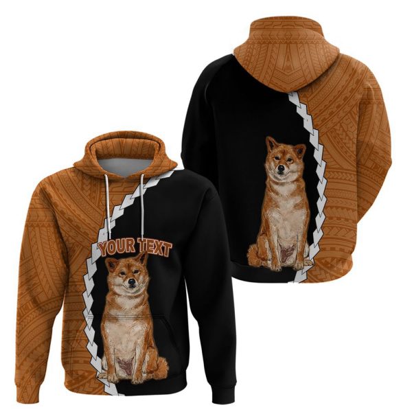 Custom Shiba Inu Dog Hoodie With Polynesian For Men Women