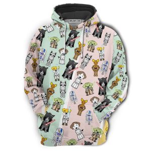 Cute Star Dogs Hoodie, Best Gift For Pet Lovers
