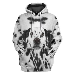 Dalmatian Dog Front And Back   Hoodie, For Men And Women