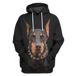 Doberman Pinscher Dog Front And Back   Hoodie, For Men And Women