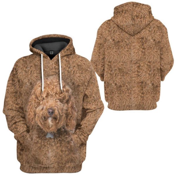 Labradoodle Dog Front And Back   Hoodie, For Men And Women