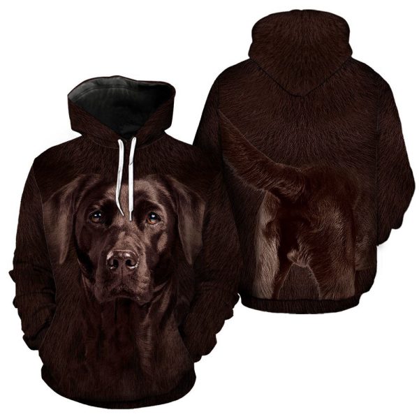 Labrador Retriever Dog Lover Full Hoodie Head And Body 3D Funny Full Hoodie, For Men And Women