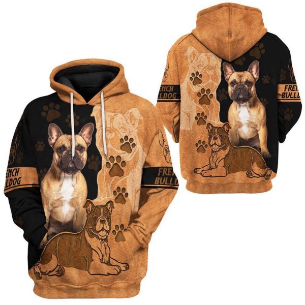 Love French Bulldog All Over Print Hoodie For Men And Women