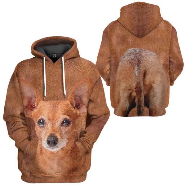 Miniature Pinscher Dog Front And Back   Hoodie, For Men And Women