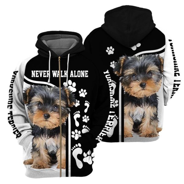 Never Walk Alone Dog Unique All Over Print Hoodie  For Men And Women