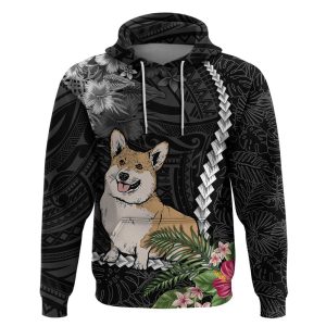 Personalised Polynesian Dog Hoodie Corgi Mix…