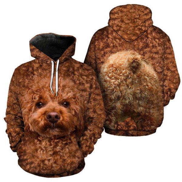 Poodle Dog Lover Full Hoodie Head And Body 3D Funny Full Hoodie, For Men And Women