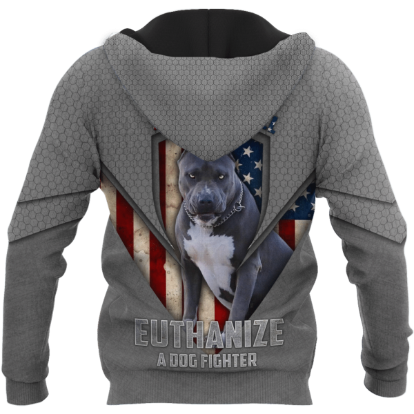Save A Pit Bull Euthanize A Dog Fighter Hoodie Shirt  For Men Women