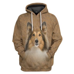 Shetland Sheepdog Dog Front And Back   Hoodie, For Men And Women