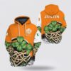 3D Orange Ireland St Patrick Day Custom Name Hoodie Apparel, St Patricks Day Shirts
