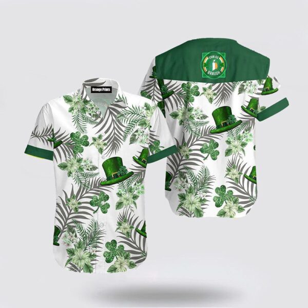 Beach Irish Saint Patrick Day Hawaiian Shirt, St Patricks Day Shirts, Shamrock Hawaiian Shirt