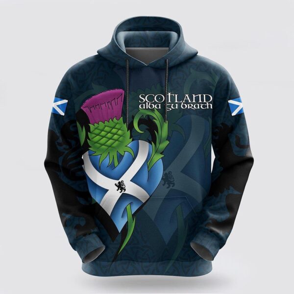 Celtic Thistle Lion Flag St Patrick’s Day 3D All Over Print Hoodie, St Patricks Day Shirts