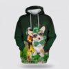 Corgi Dog Saint Patricks Day Over Print 3D Hoodie, St Patricks Day Shirts