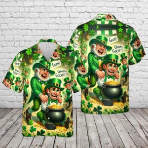 Funny St Patrick’s Day Hawaiian Shirt,…