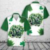 Green Excavator St. Patrick’s Day Hawaiian Shirt, Shamrock Hawaiian Shirt