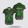 Irish Saint Patrick’s Day Shamrock Celtic Cross Hawaiian Shirt, St Patricks Day Shirts, Shamrock Hawaiian Shirt