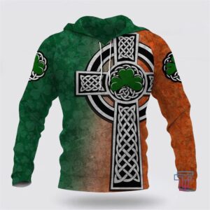 Irish Saint Patrick s Day Shamrock Celtic Cross Hoodie TShirt Sweatshirt St Patricks Day Shirts 1 geexht.jpg
