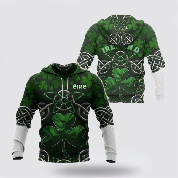 Irish Saint Patrick’s Day Shamrock Celtic Cross Version Unisex Adult Shirts, St Patricks Day Shirts